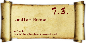 Tandler Bence névjegykártya